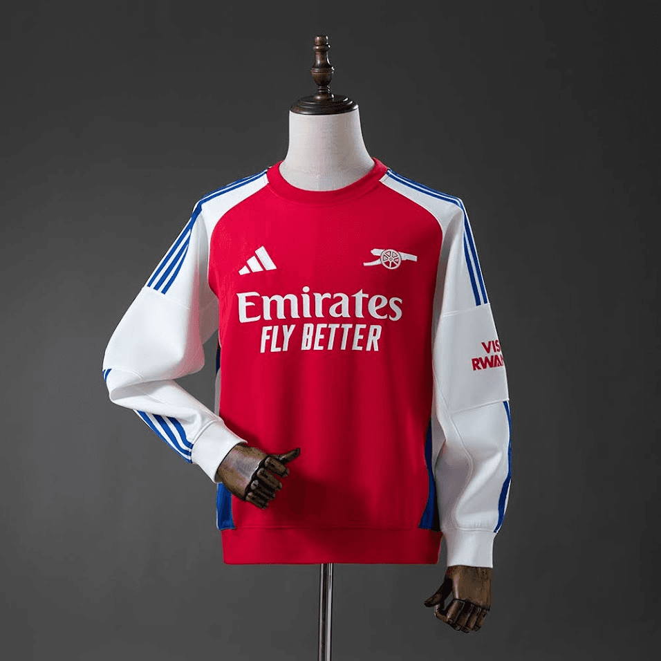 Moletom Arsenal 2025/26 – Vermelho e Branco - Imagem 1